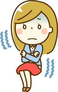 凍える女性 (2)