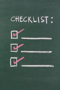 check list blacl board